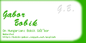 gabor bobik business card